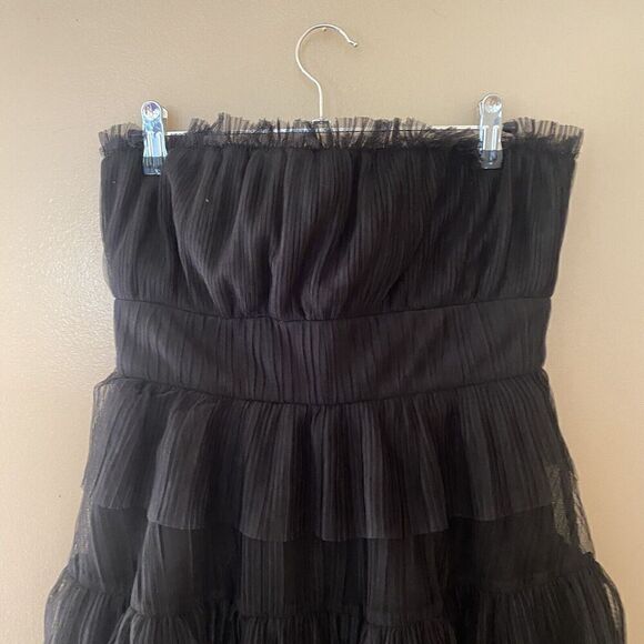 Lovers And Friends Barlow Black Tulle Strapless Mini Dress Sz S NWT Revolve $268 - Picture 12 of 13